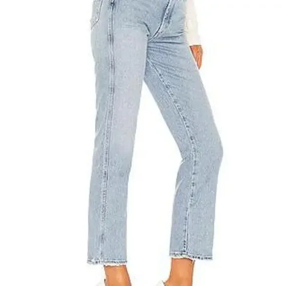 AGOLDE Pinch Waist High Rise Kick in Riptide - Picture 3 of 8